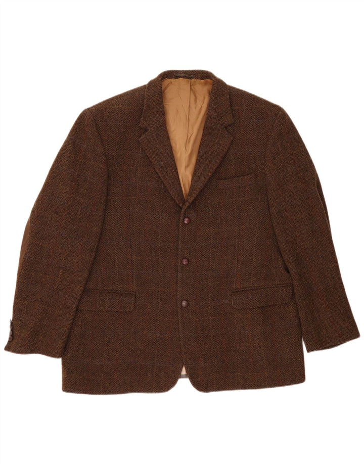 Jaqueta blazer masculina C&A Westbury com 3 botões EU 56 3XL cáqui houndstooth lã