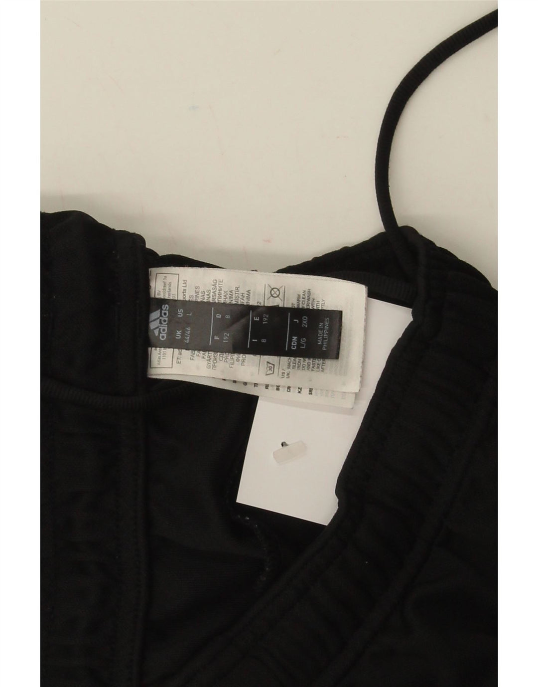 Calça de treino masculina Adidas UK 44/46 grande poliéster preto