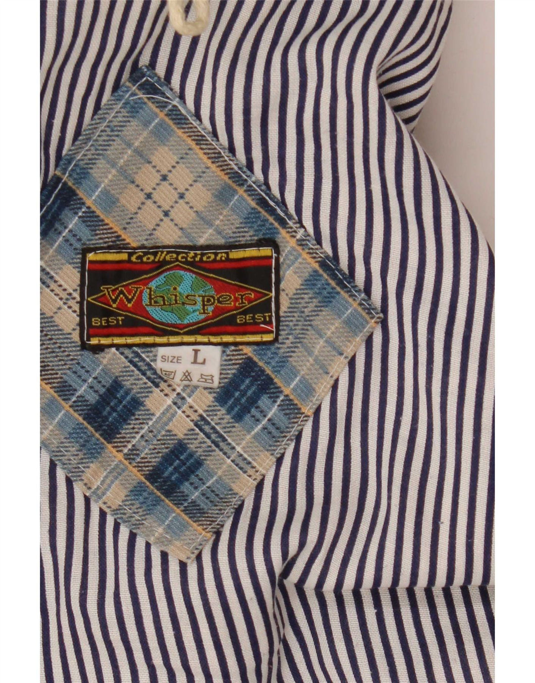 Jaqueta corta-vento masculina Whisper com capuz gráfico UK 40 grande xadrez azul marinho