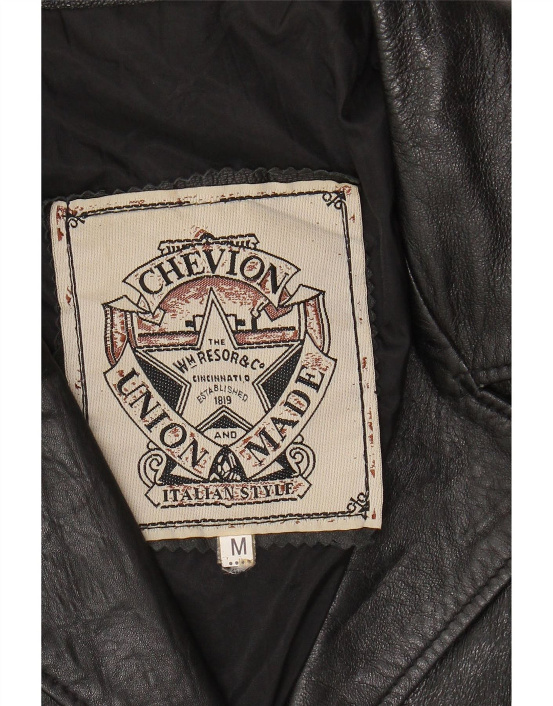 Jaqueta de couro feminina VINTAGE UK 14 média preta