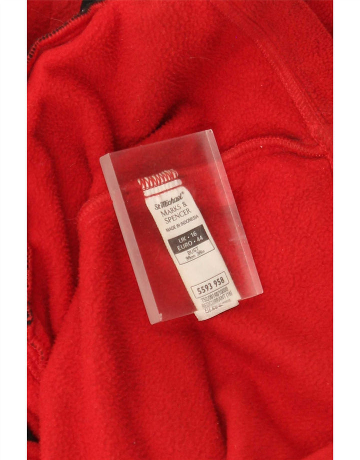 Jaqueta de lã masculina Marks & Spencer St. Michael Reino Unido 16 grande poliéster vermelho