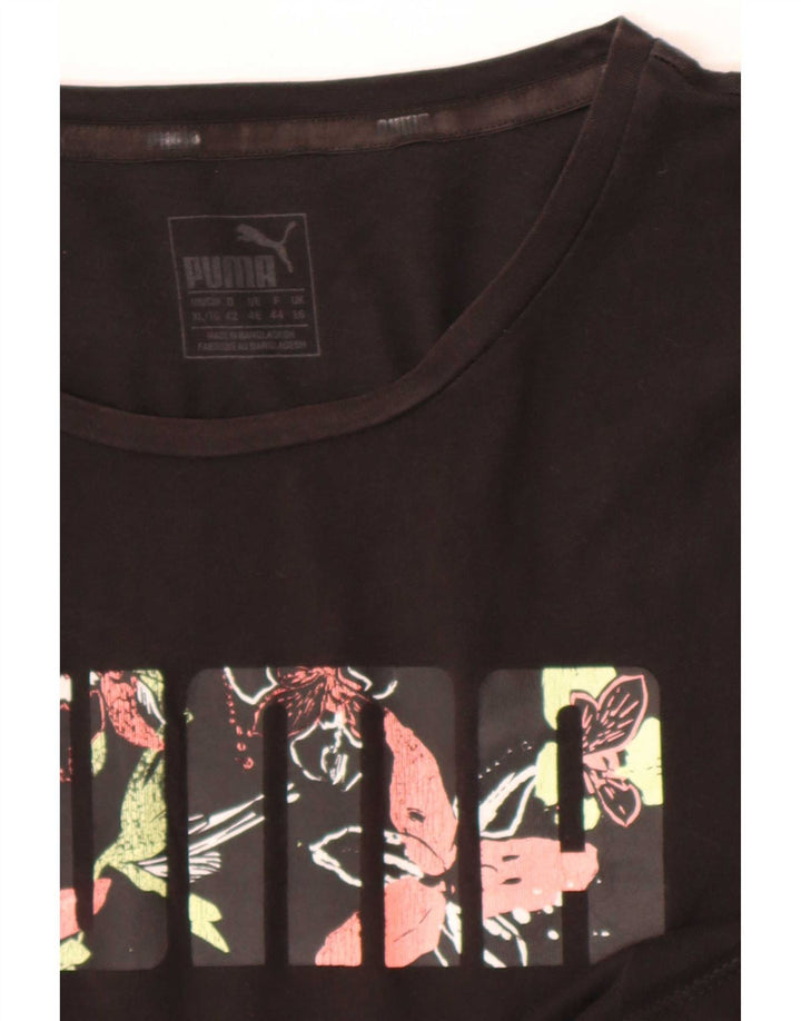 Puma Camiseta Feminina Graphic Top UK 16 Grande Preto