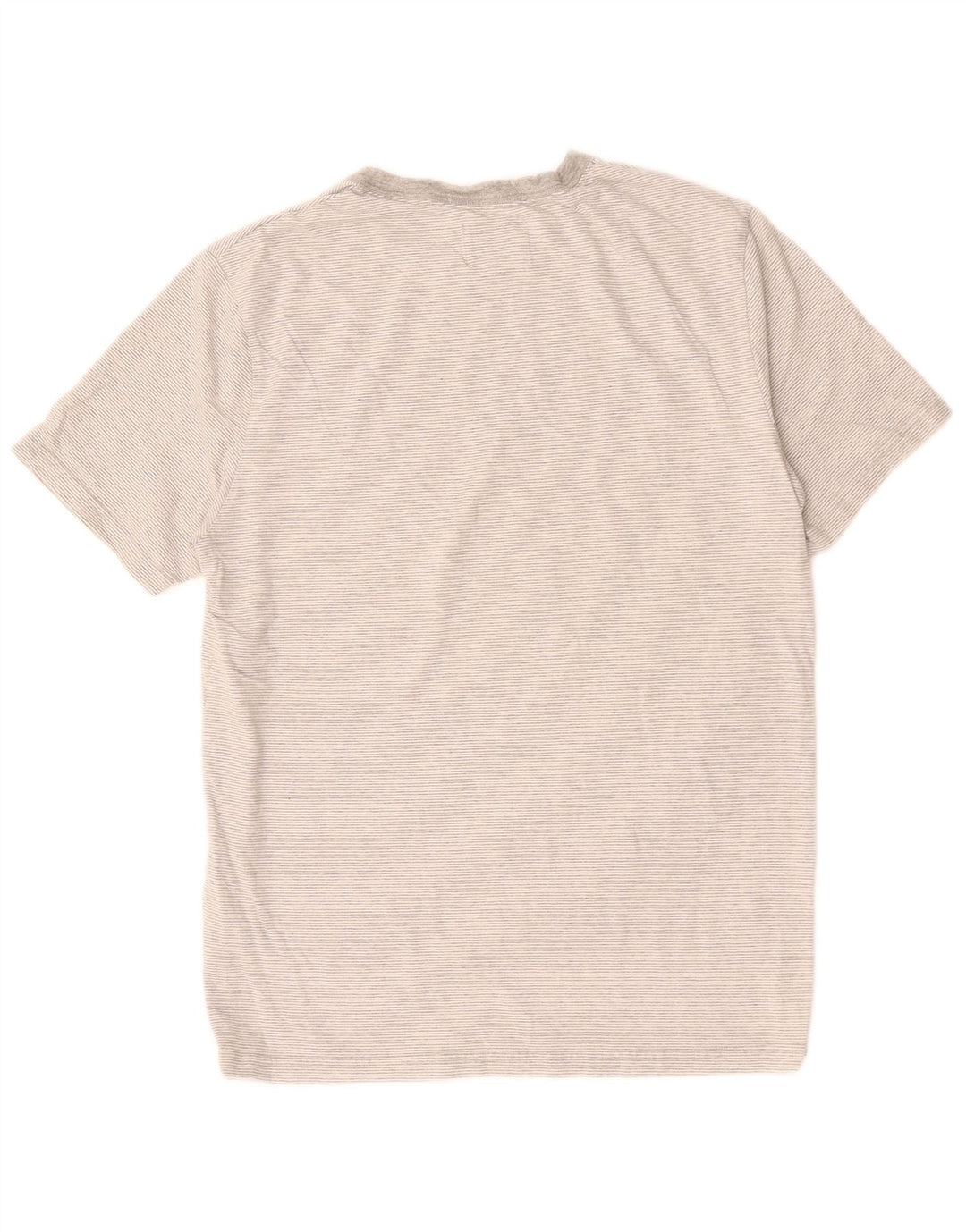 Camiseta masculina WHITE STUFF Top cinza médio listrado algodão
