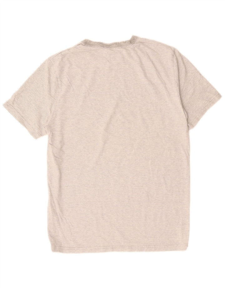 Camiseta masculina WHITE STUFF Top cinza médio listrado algodão