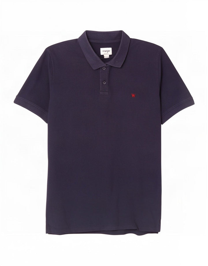 Camisa polo masculina Wrangler grande algodão azul marinho