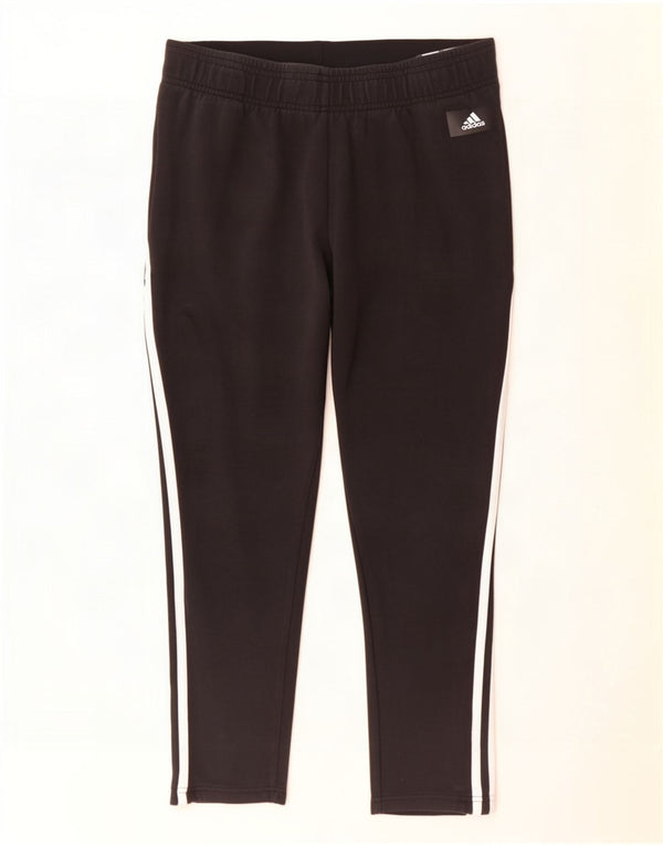 Calça de treino feminina Adidas UK 16/18 grande algodão preto