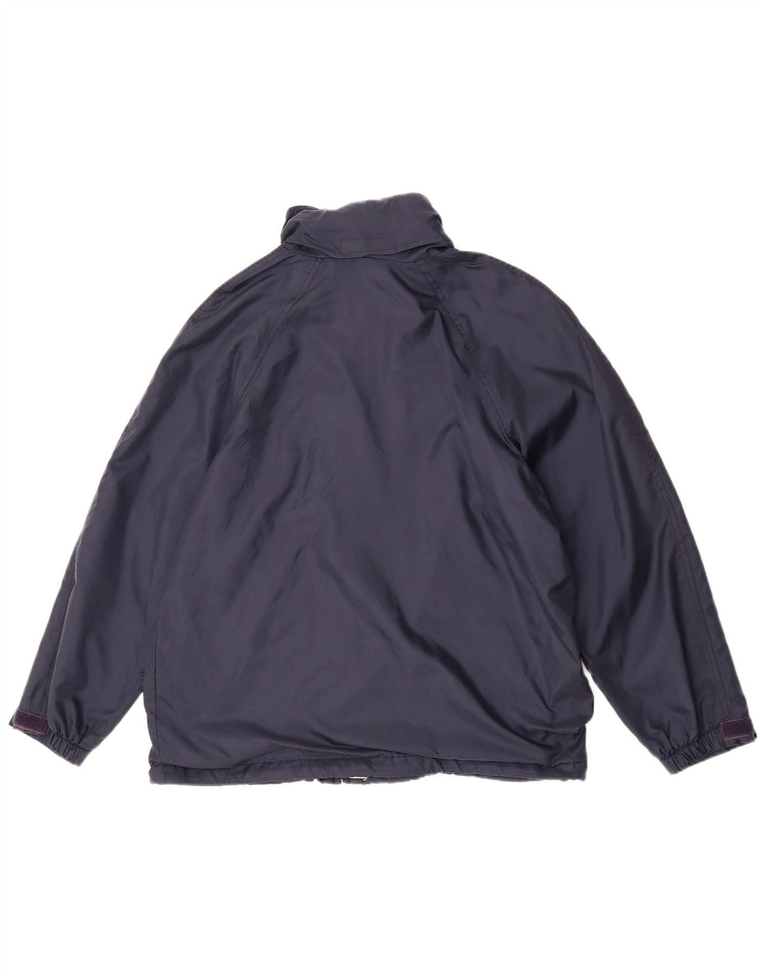 Jaqueta corta-vento feminina com capuz K-Way UK 14 azul marinho médio