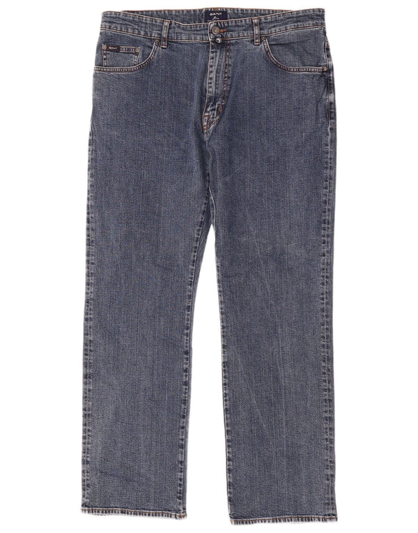 Gant Masculino Jason Regular Fit Straight Jeans W38 L32 Azul Algodão