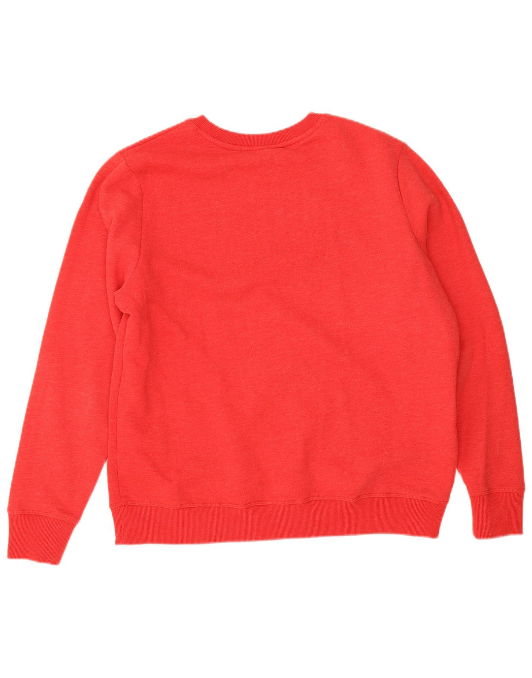 Superdry Womens Oversized Sweatshirt Jumper UK 14 Grande Algodão Vermelho