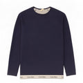 Calvin Klein moletom gráfico masculino jumper médio azul marinho colorblock