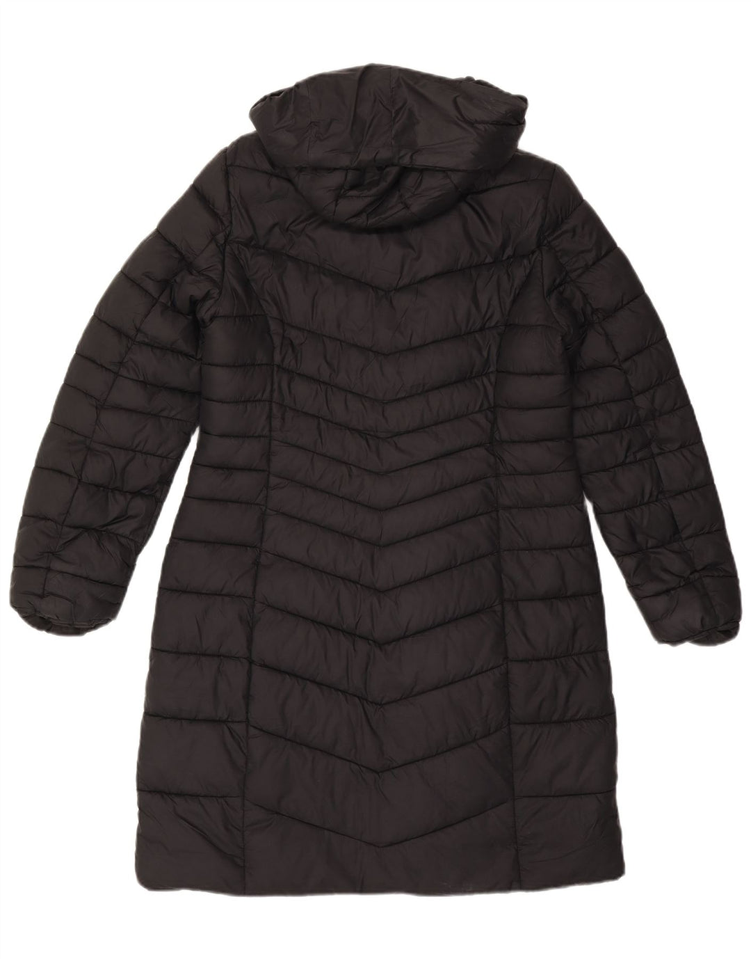 Casaco acolchoado com capuz feminino Lipsy UK 12 médio preto poliamida