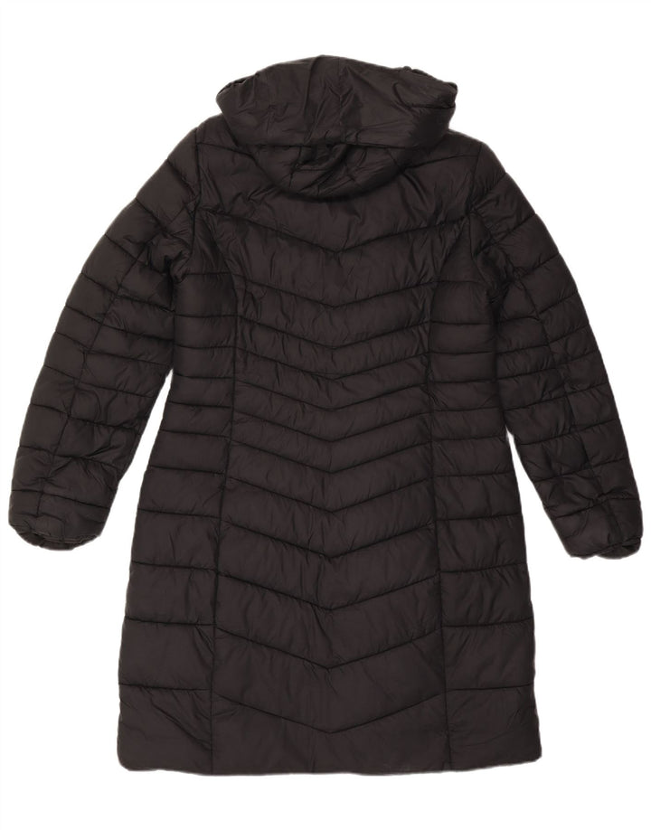 Casaco acolchoado com capuz feminino Lipsy UK 12 médio preto poliamida