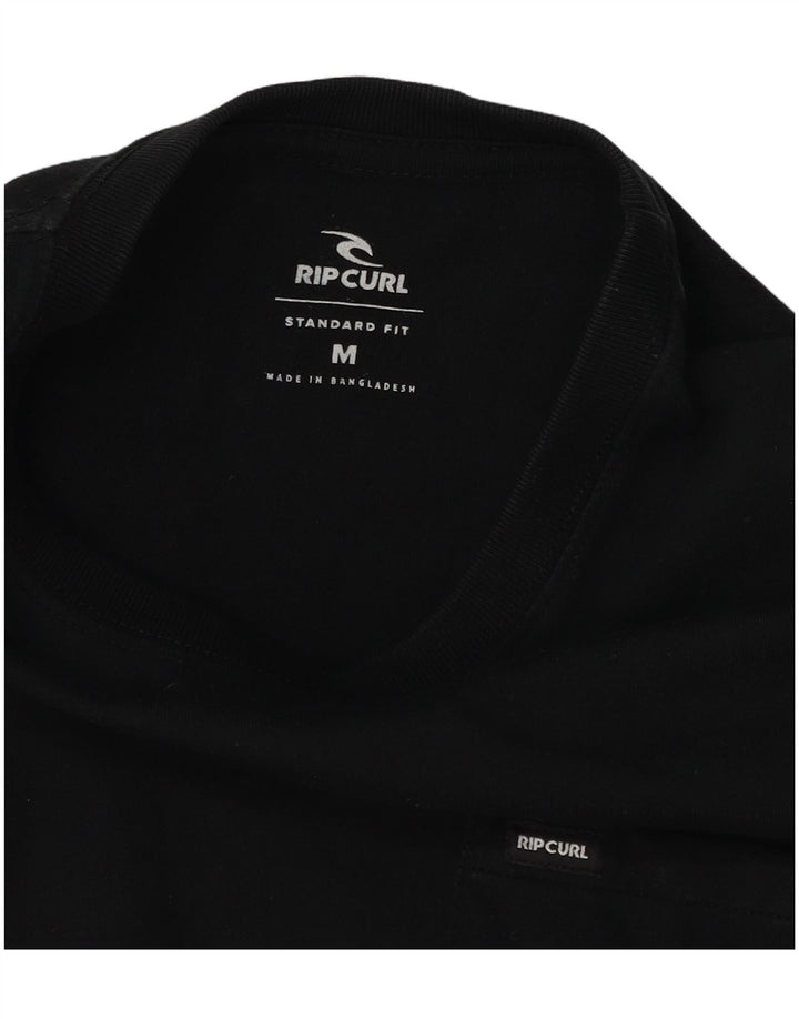 Camiseta masculina Rip Curl Standard Fit Top Médio Preto