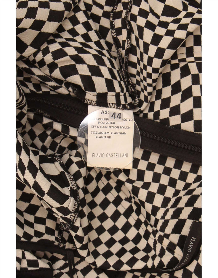 Vestido frente única feminino Flavio Castellani IT 44 médio preto geométrico