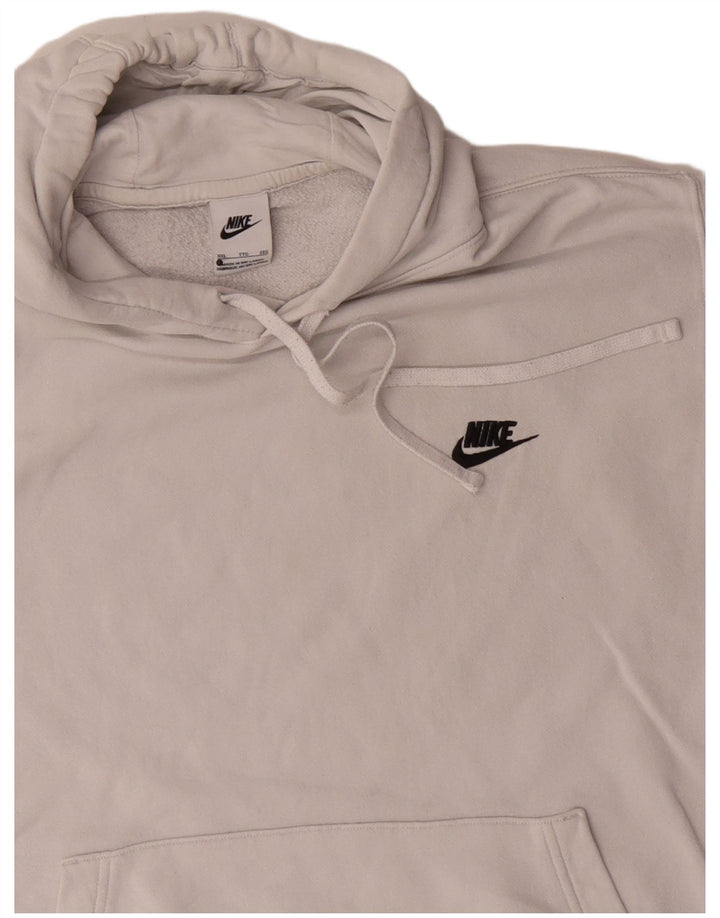 Nike Mens Hoodie Jumper 2XL Algodão Branco