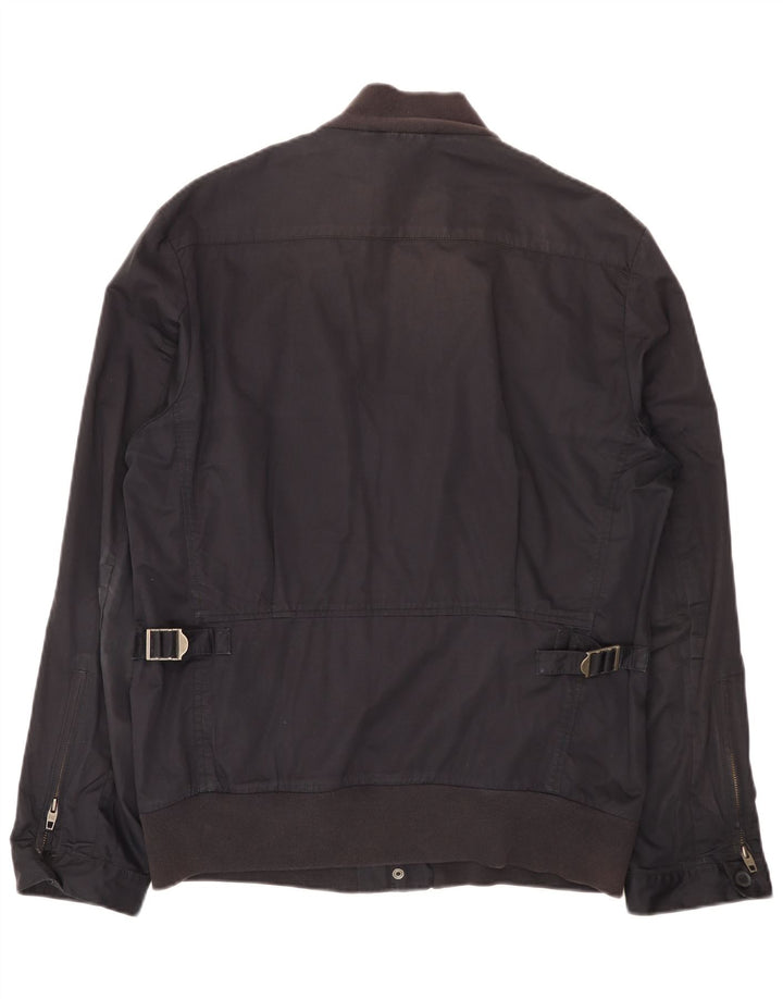 Jaqueta bomber masculina French Connection Reino Unido 40 grande algodão azul marinho