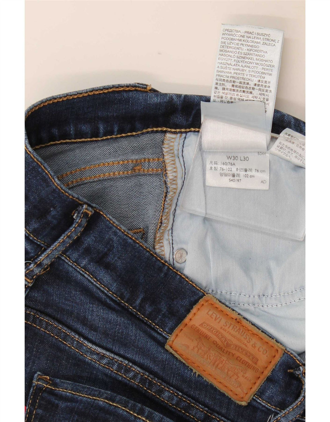 Calça jeans feminina Levi's 724 High Rise Straight W30 L30 Azul Lyocell