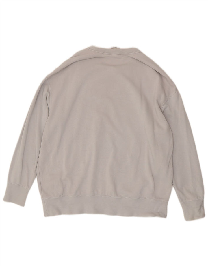 Nike feminino gráfico moletom jumper UK 14 médio cinza algodão