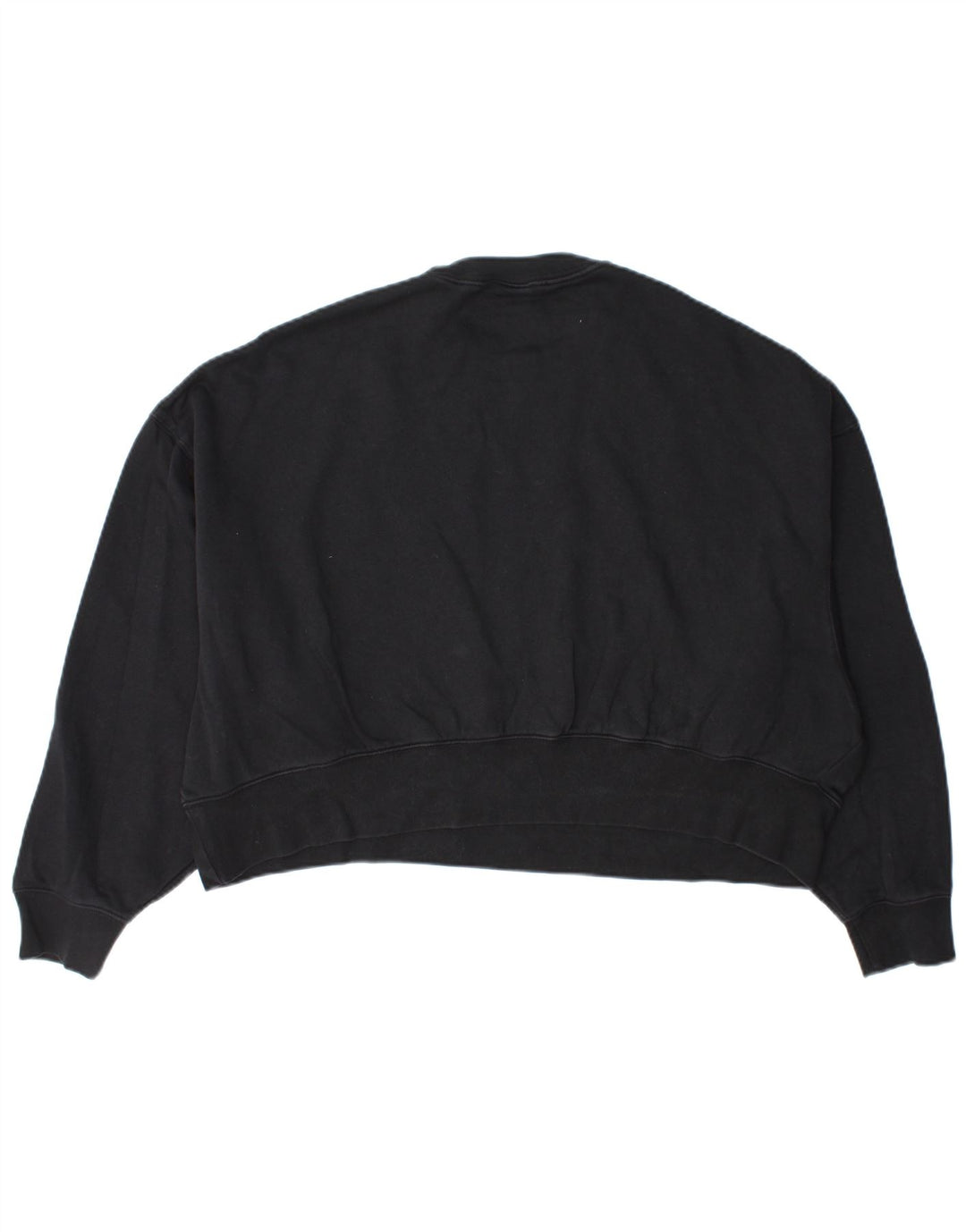 Nike feminino oversized moletom jumper reino unido 10 pequeno algodão preto