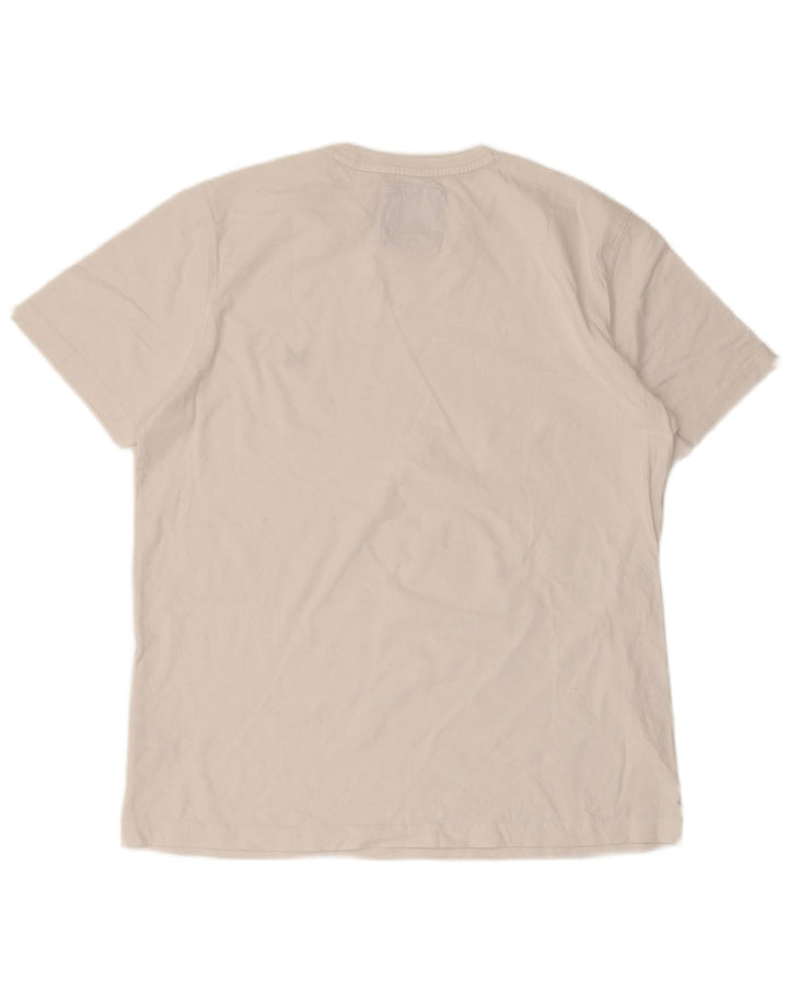 Camiseta masculina Crew Clothing Top grande algodão branco