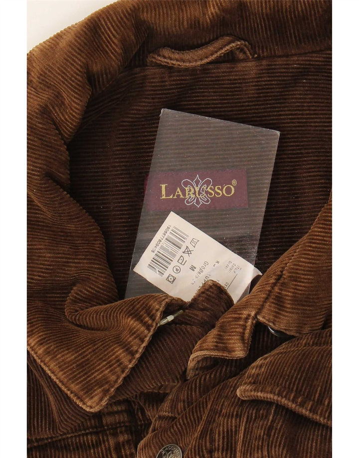 Jaqueta masculina de veludo Larusso UK 38 algodão marrom médio