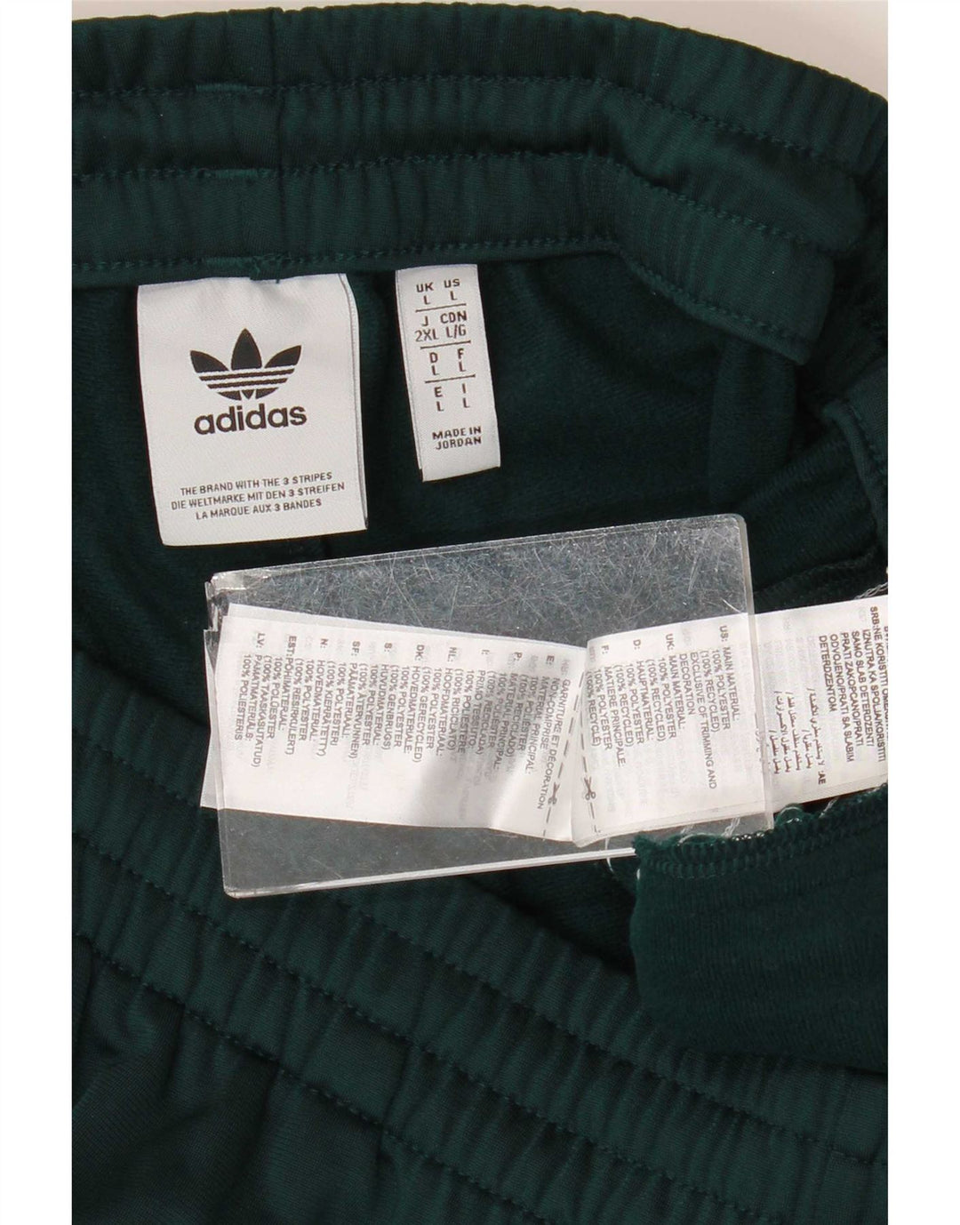 Calça de treino masculina Adidas grande poliéster verde