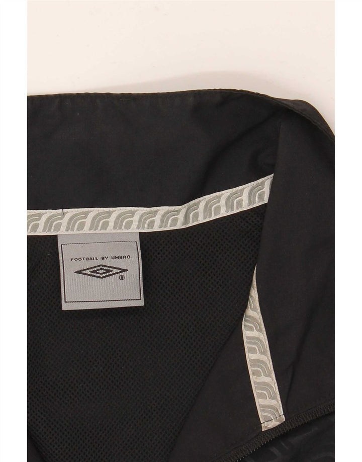 Umbro Mens Tracksuit Top Jacket Grande Poliéster Geométrico Preto