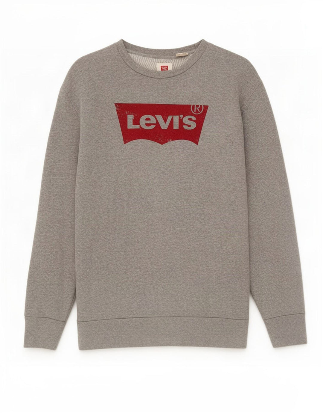Moletom gráfico masculino Levi's Jumper médio cinza algodão