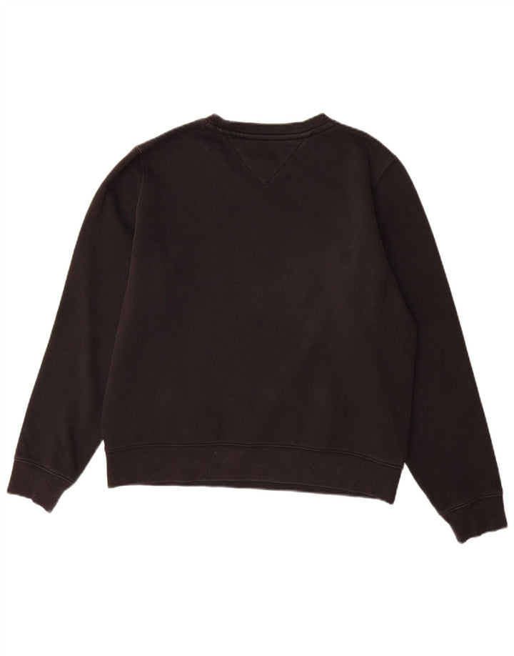 Tommy Hilfiger moletom feminino jumper UK 14 médio algodão preto