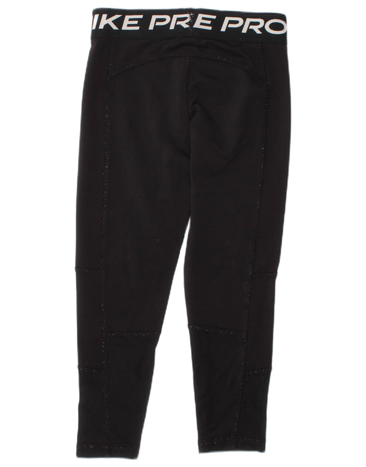 Leggings Nike Dri Fit Graphic para meninas de 4 a 5 anos, pequeno, preto, poliéster