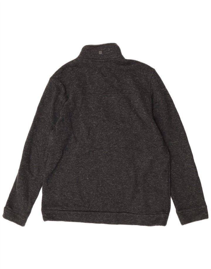 Moletom masculino Mountain Warehouse com zíper e gola XL preto manchado
