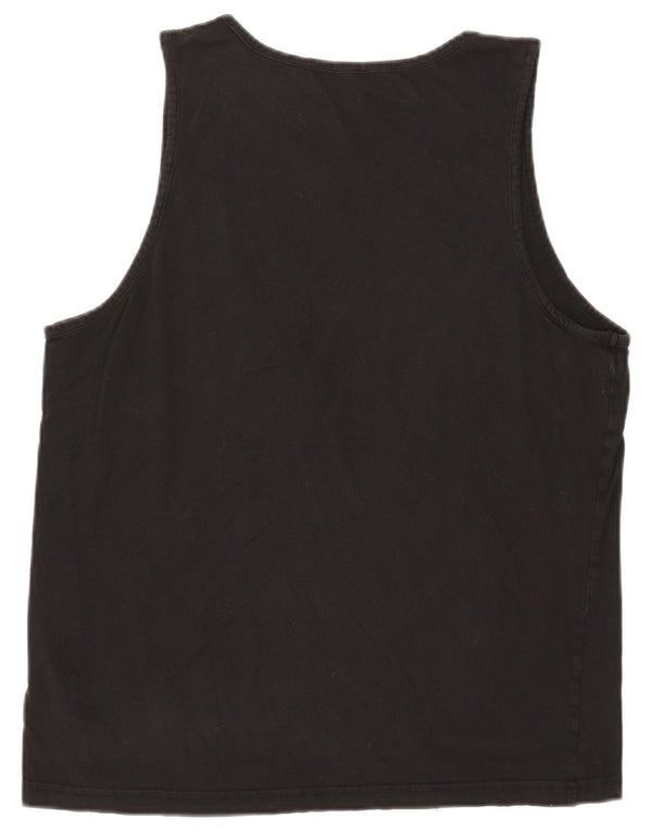 Puma Mens Graphic Vest Top Grande Algodão Preto