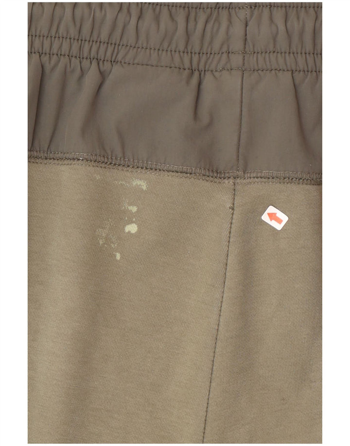 Calça de treino masculina Nike grande verde colorblock algodão