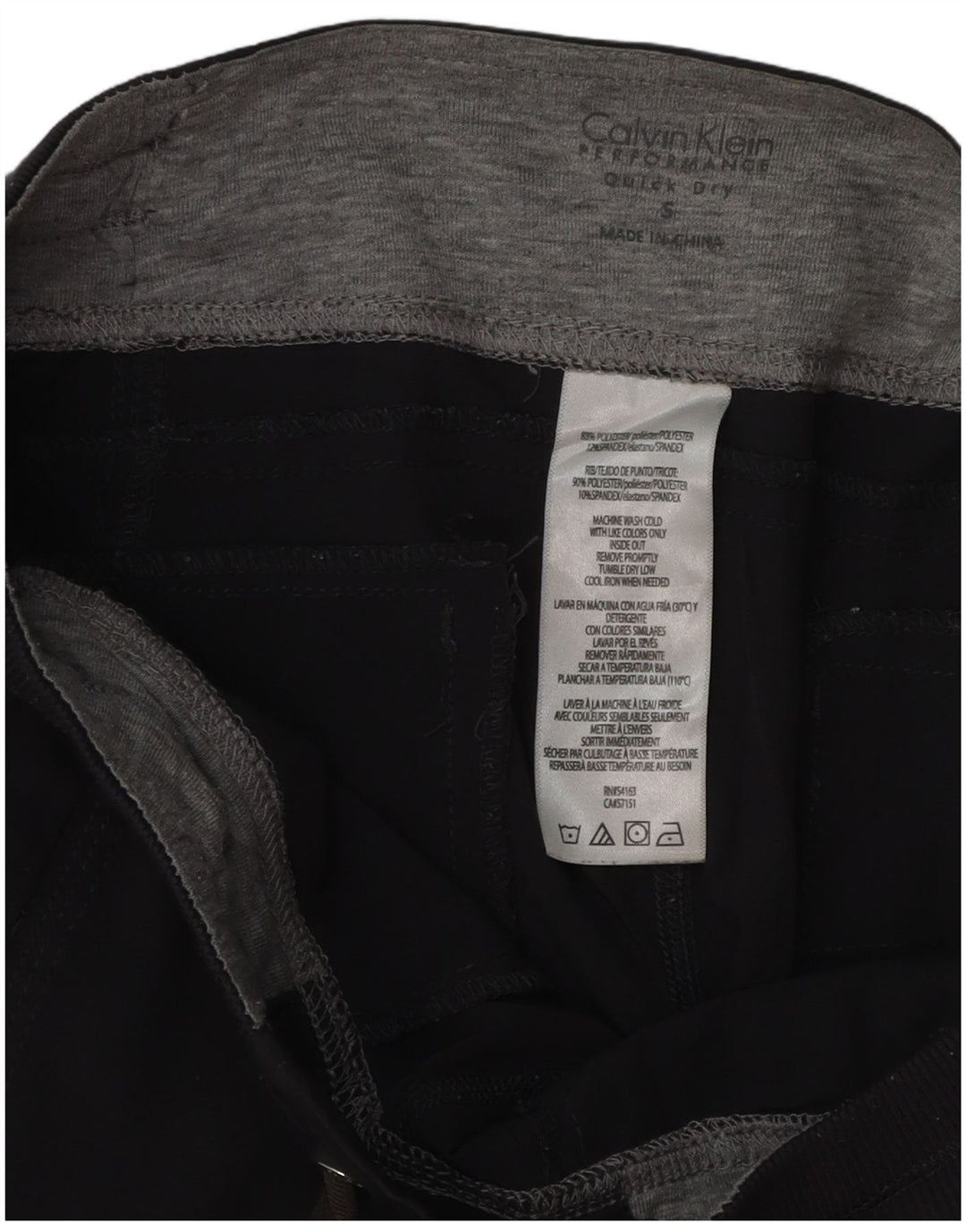 Calça de treino feminina CALVIN KLEIN Joggers UK 10 poliéster cinza pequeno