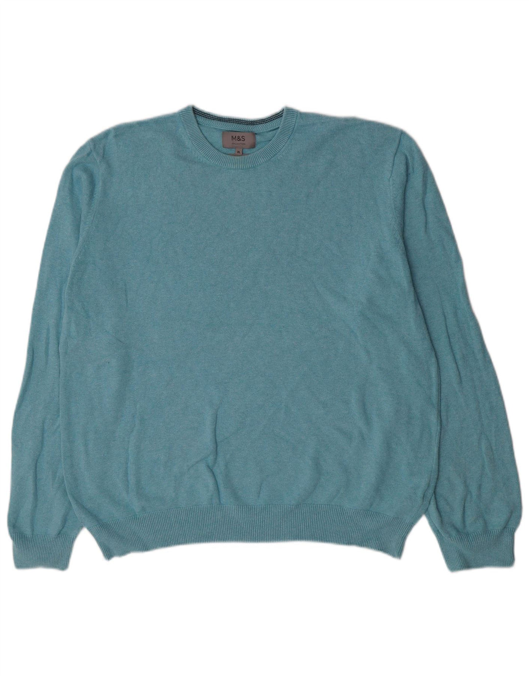 Suéter masculino Marks & Spencer com gola redonda XL algodão azul