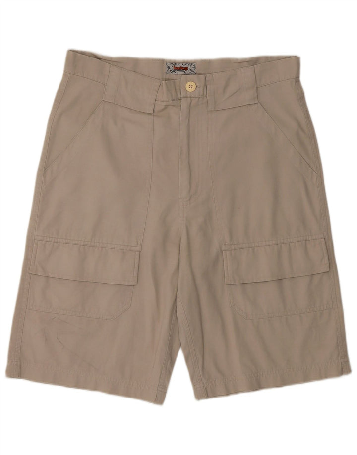 Shorts cargo masculino vintage médio W32 algodão bege