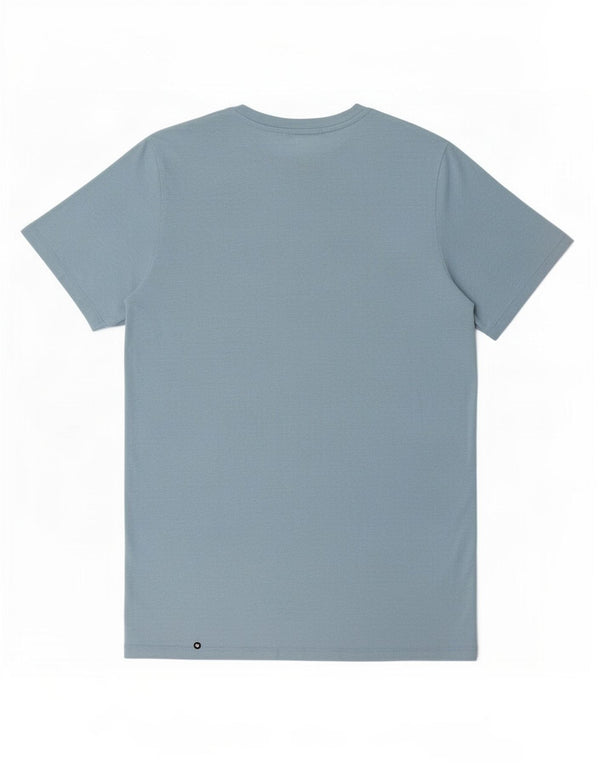 Camiseta gráfica masculina Jack & Jones Top médio algodão azul