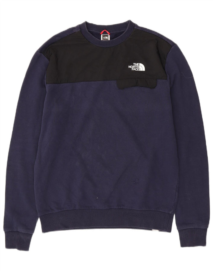 THE NORTH FACE moletom masculino jumper médio azul marinho algodão colorblock