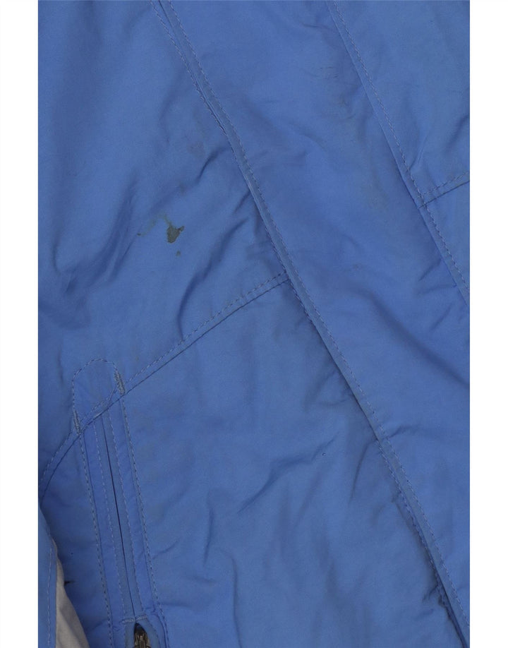 Jaqueta corta-vento masculina Belfe com capuz UK 38 bloco colorido azul médio