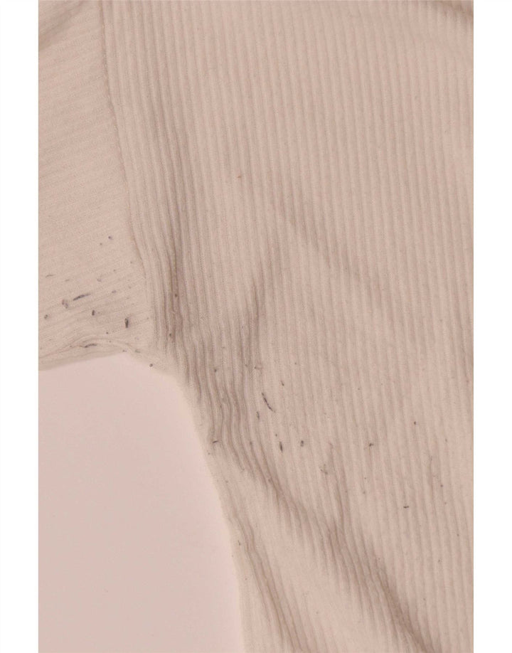 Luva longa superior UK 14 grande poliéster branco das mulheres gordas da cara