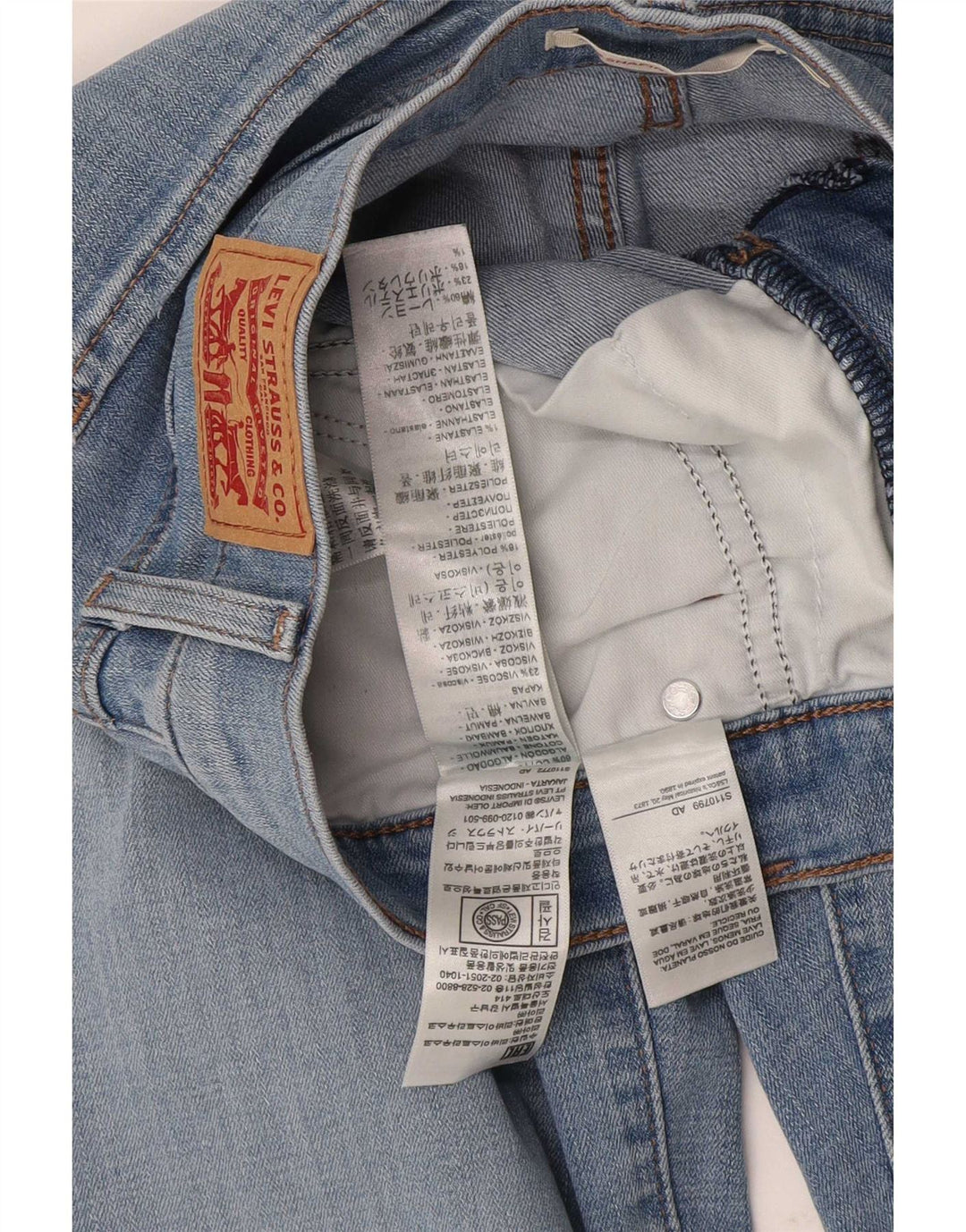 Calça jeans feminina Levi's 314 Shaping Straight W28 L32 azul algodão