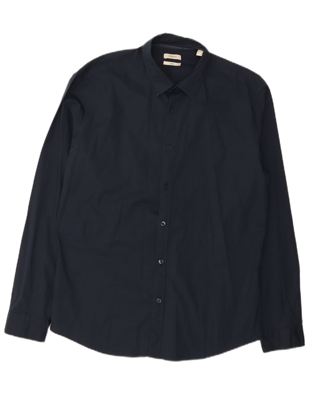 Camisa masculina Esprit Slim Fit grande algodão azul marinho