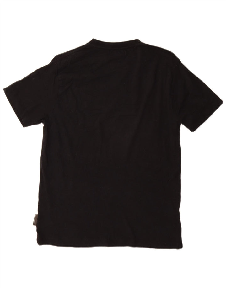 Camiseta feminina com estampa French Connection UK 14 algodão preto médio