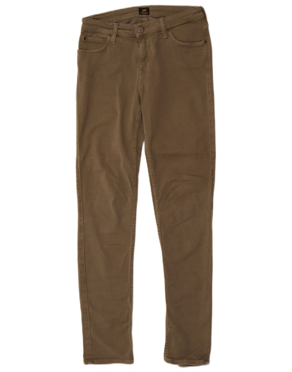 Lee Womens Elly Jeans Skinny W28 L33 Algodão Cáqui