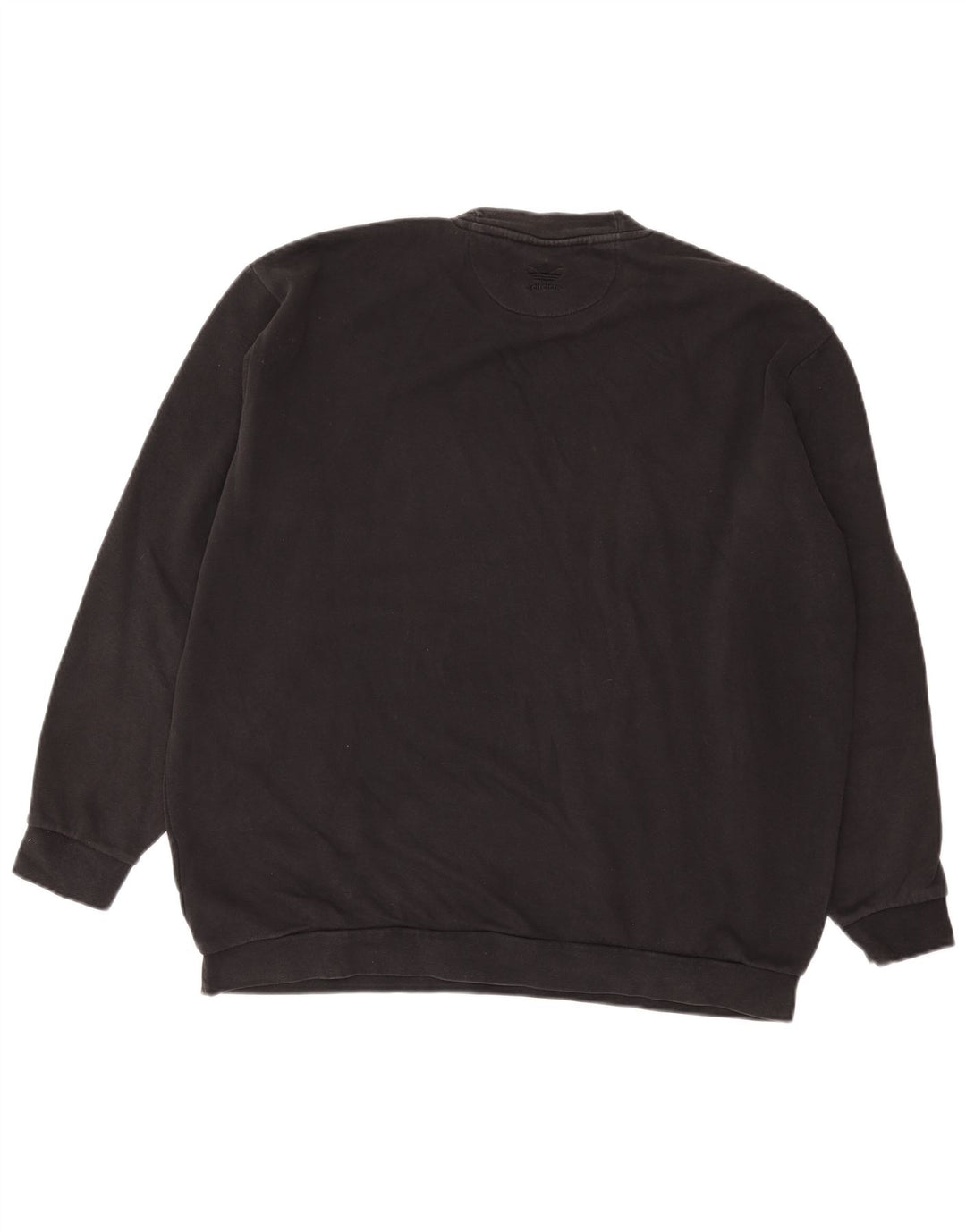 ADIDAS Mens Moletom Jumper Grande Algodão Preto