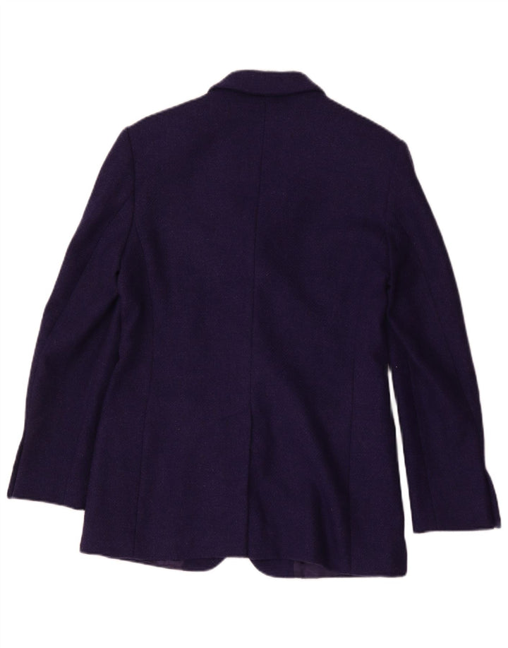 Max Mara Jaqueta Blazer Feminina Weekend 3 Botões Oversized Reino Unido 10 Pequena Roxa