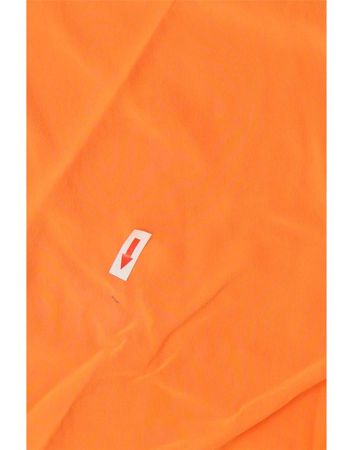 Blusa feminina vintage sem mangas UK 12 seda laranja média
