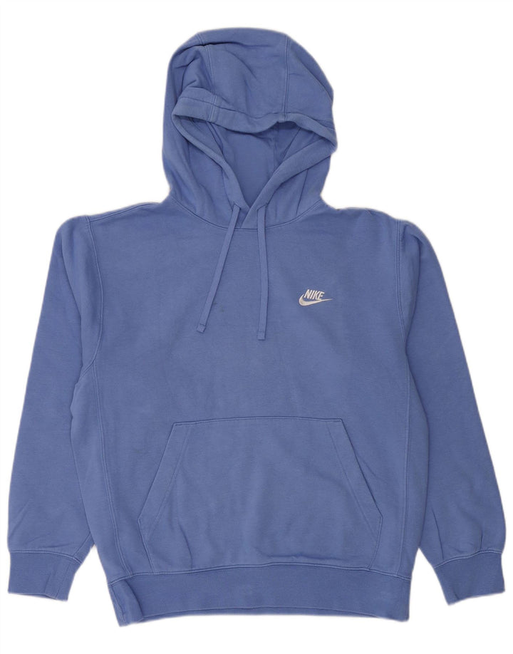 NIKE Mens Hoodie Jumper Pequeno Azul Algodão
