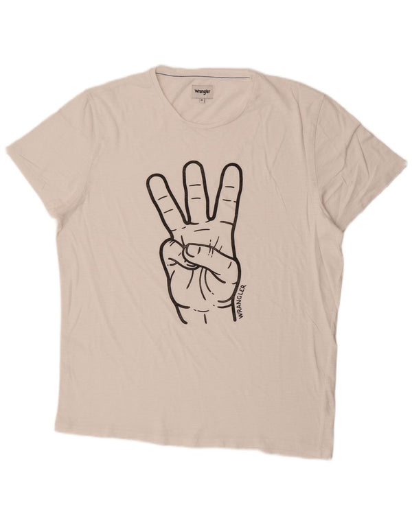 Camiseta gráfica masculina WRANGLER XL branca