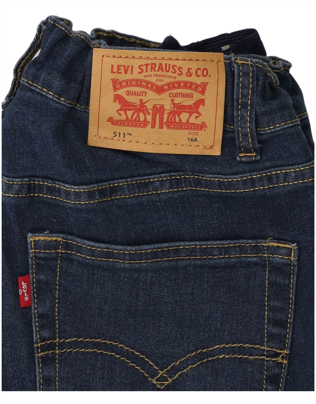 Jeans Levi's Boys 511 Slim 15-16 Anos Azul Marinho Algodão